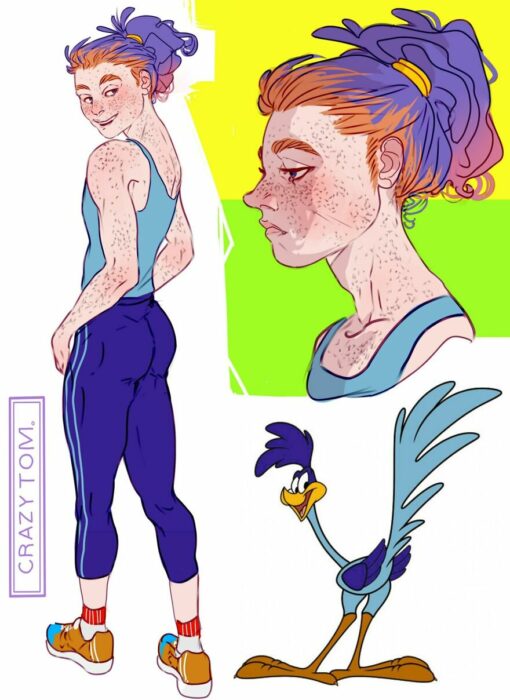 Cartoon character reimagined as human 