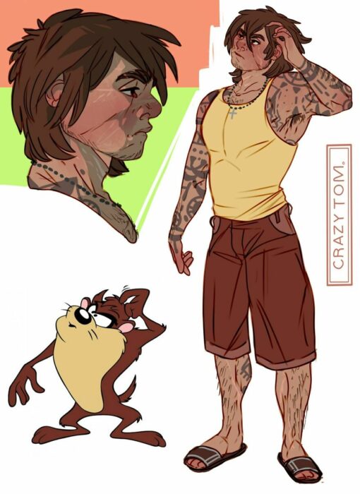 Cartoon character reimagined as human 