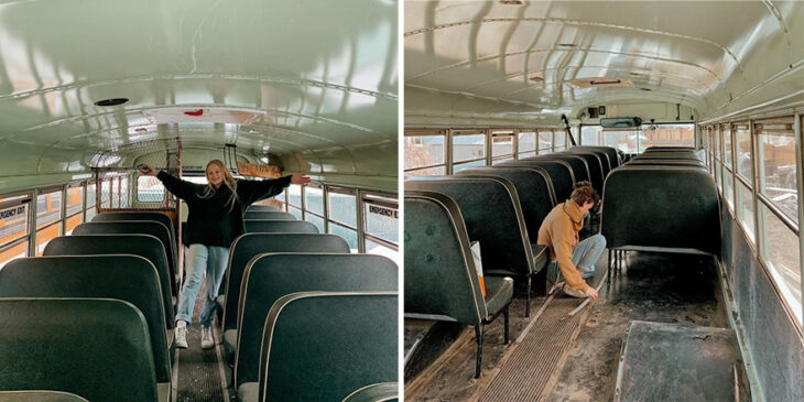 Chicas decorando un autobús; Renuevan un camión y viajan juntas por el mundo después de ser engañadas por el mismo chico