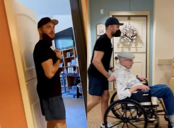 Zac Efron sacando a su abuelito del asilo 