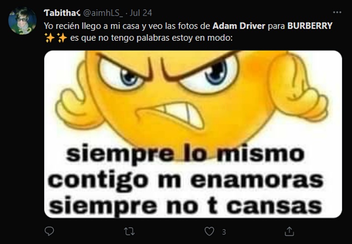 reacciones, memes, comentarios de Adam Driver en comercial de Burberry