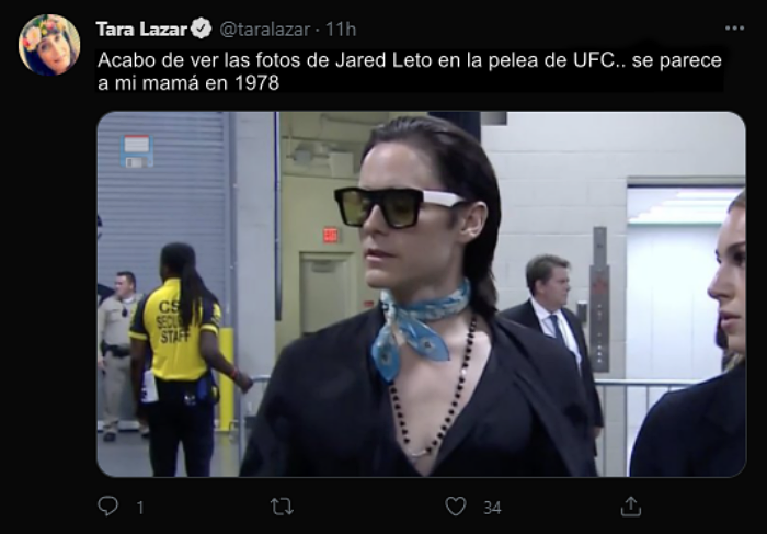 reacciones, opiniones, bromas y memes en twitter sobre Jared Leto en la UFC