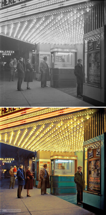 Fotografía blanco y negro modificada con colores vivos 