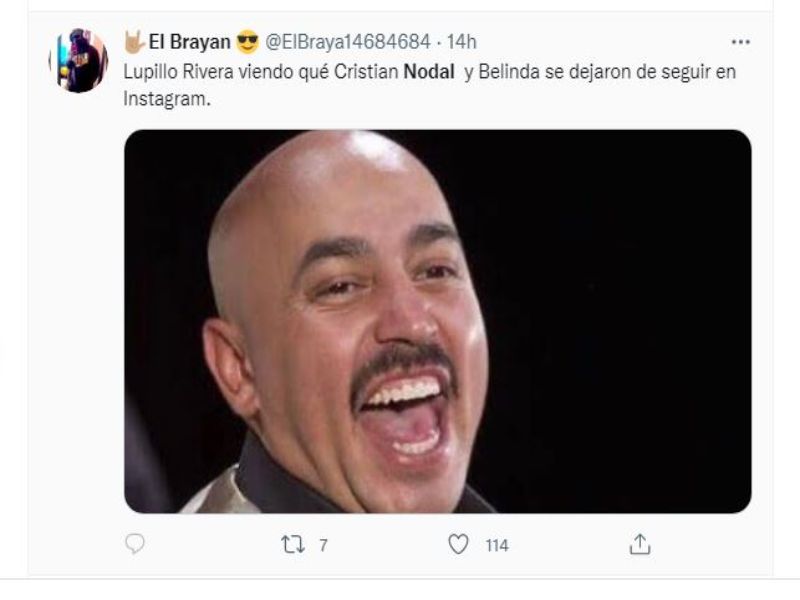 Lupillo Rivera ;Belinda y Nodal podrían haber dado fin a su relación y se desatan lo memes en redes