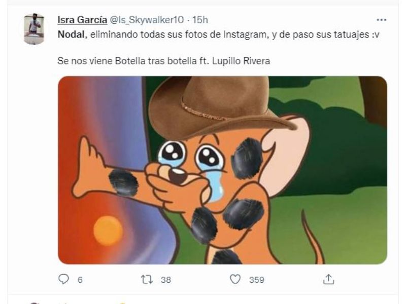 Meme de Nodal ;Belinda y Nodal podrían haber dado fin a su relación y se desatan lo memes en redes