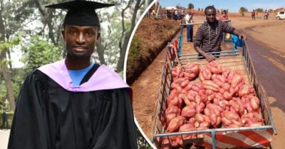Joven paga su universidad vendiendo agua y haciendo fletes con un carrito que su padre le heredó