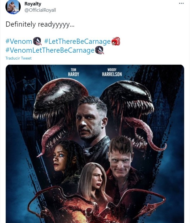 Tuit sobre poster oficial de 'Venom 2' y la carita de Tom Hardy te hará suspirar de amor