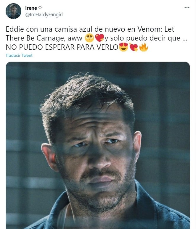 Tuit sobre poster oficial de 'Venom 2' y la carita de Tom Hardy te hará suspirar de amor