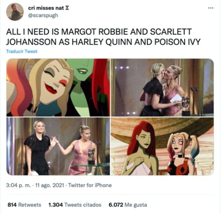 Comparación de Scarlett Johanson como hiedra venenosa 