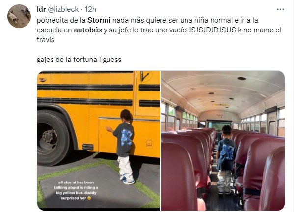 memes de twitter sobre el regalo de Travis Scott a Stormi 