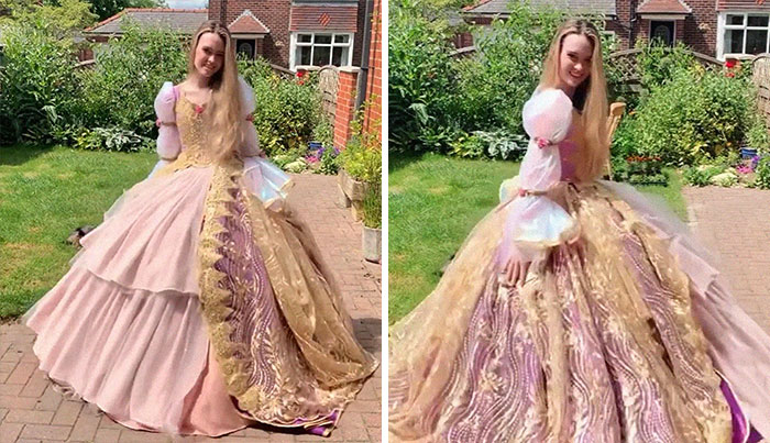 Rapunzel; Vestidos inspirados en Barbie y Princesas Disney