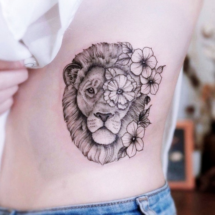 different original designs inspired by the zodiac sign Leo, black ink, with lions, stars, constellation