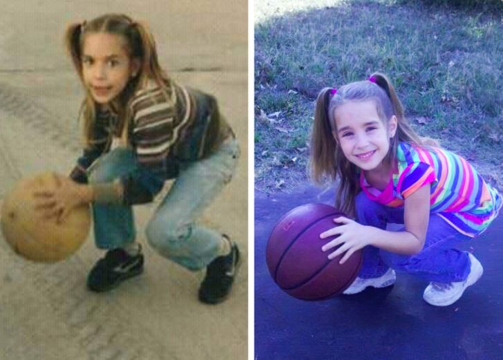 Niñas jugando a la pelota; 15 Fotografías que te harán decir: '¿Cómo que no es la misma persona?'