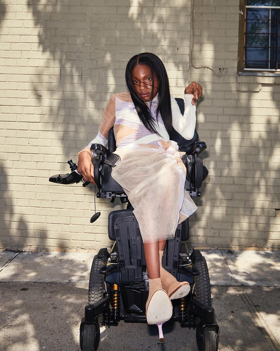 Aaron Rose Philip, the first transgender model with a disability to showcase haute couture 