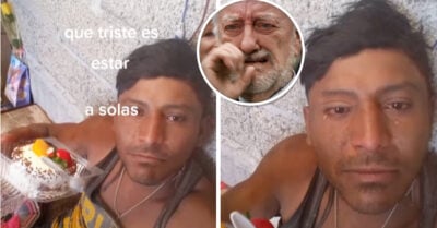 Albañil rompe en llanto porque festejó su cumpleaños solo; internet le da muestras de ánimo