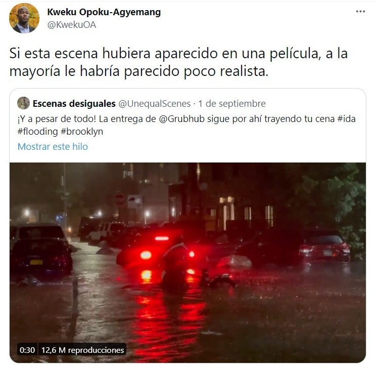 Tuit; Buscan a repartidor que luchó contra la inundación para entregar su pedido y darle una fortuna