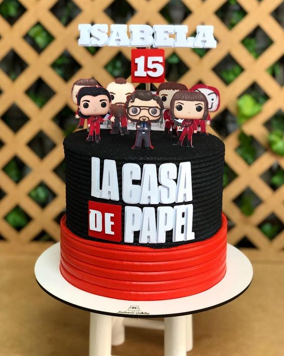 Pastel de cumpleaños; Ideas para una fiesta al estilo de La casa de papel