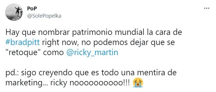 Tuit sobre la nueva apariencia de Ricky Martin; Ricky Martin se retocó la cara y desencadenó una oleada de memes
