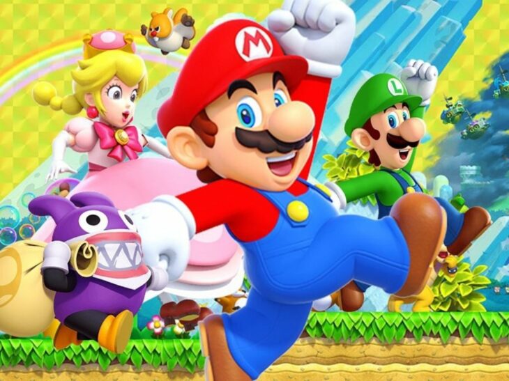 Mario Bross junto a sus amigos 