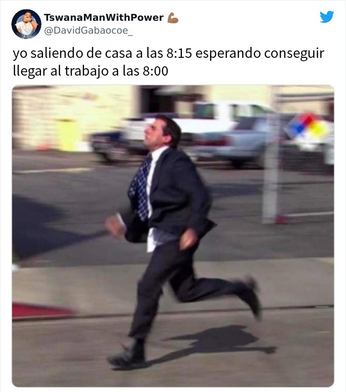 Steve Carel corriendo ;15 Memes sobre la vida adulta con los que sí te identificarás