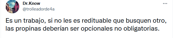 Tuit Mesera se queja de la propina que le dejaron y desata una controversia en redes