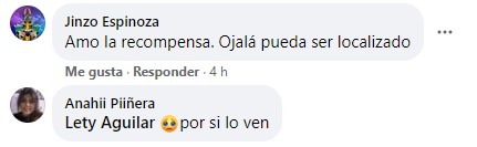 Comentarios en facebook sobre niña que perdió su peluche 