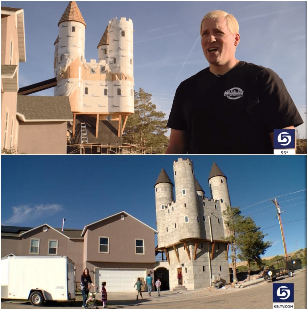 Padre construye en su patio el mundo de Harry Potter para sus hijas