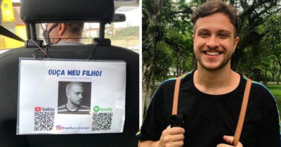 Padre orgulloso promociona a su hijo cantante colgando un letrero en su taxi y se viraliza