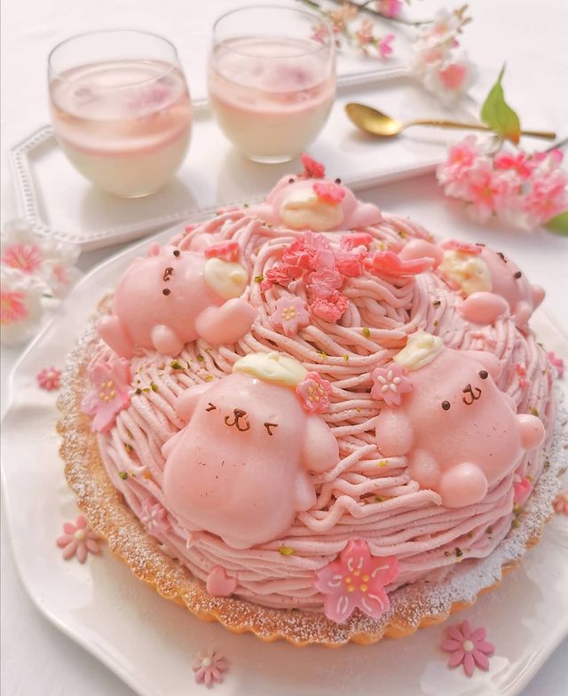 Pastel de fresas con crema; Repostera japonesa crea postres tan 'kawaii' que no querrás comerlos