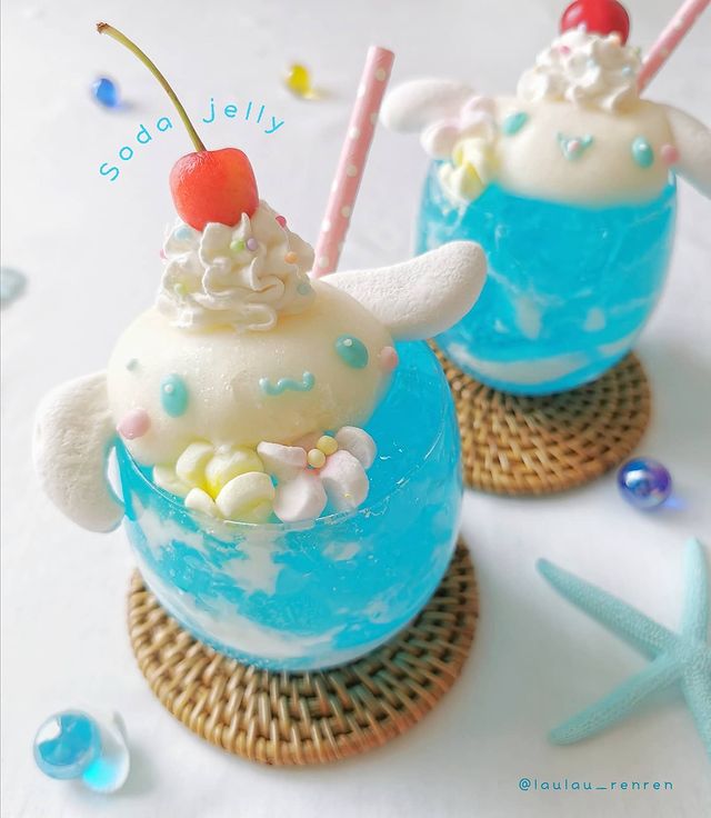 Bebida de gelatina; Repostera japonesa crea postres tan 'kawaii' que no querrás comerlos