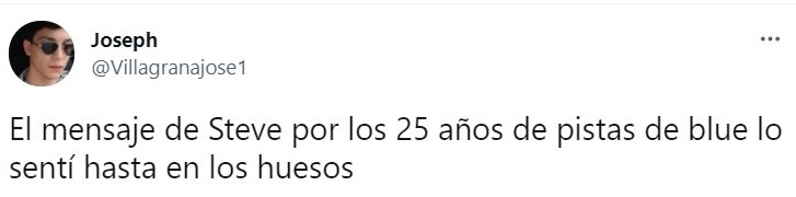 Tuit sobre el mensaje de Steve de las pistas de Blue; celebración Nickelodeon 