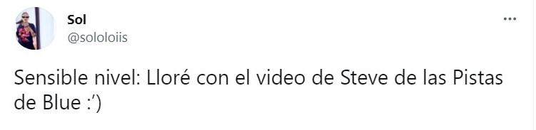 Tuit sobre el mensaje de Steve de las pistas de Blue; celebración Nickelodeon 