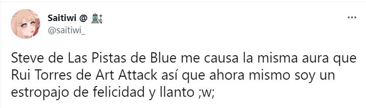 Tuit sobre el mensaje de Steve de las pistas de Blue; celebración Nickelodeon 