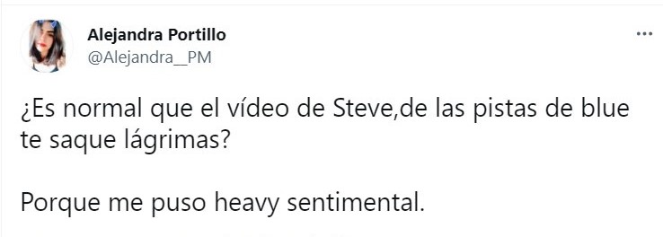 Tweet about Steve's message from Blue's tracks;  nickelodeon celebration 