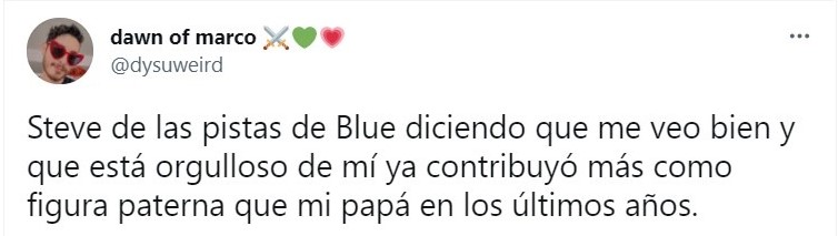 Tuit sobre el mensaje de Steve de las pistas de Blue; celebración Nickelodeon 