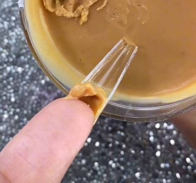 Nails made with peanut butter 