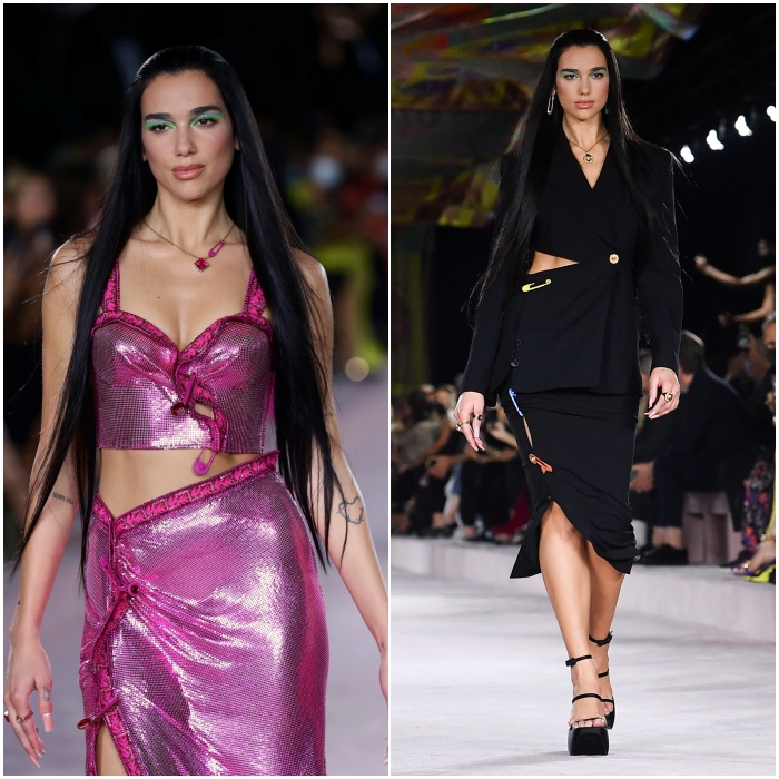 dua lipa model para versace