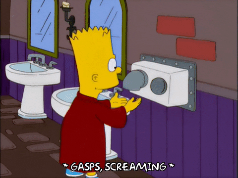 Bart Simpson; Pidió trabajo, se lo dieron y fingió ir al baño para luego escapar porque no le gustó 