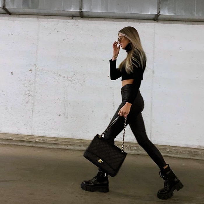 girl, girl with long hair, short, blonde, dark, black, collected using a white top, black, nude, beige, jeans, black pants, tennis, boots, heels, sunglasses, bag, jacket, trench coat, leather