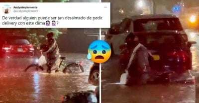 Buscan a repartidor que entregó pedido en plena inundación para darle una fortuna