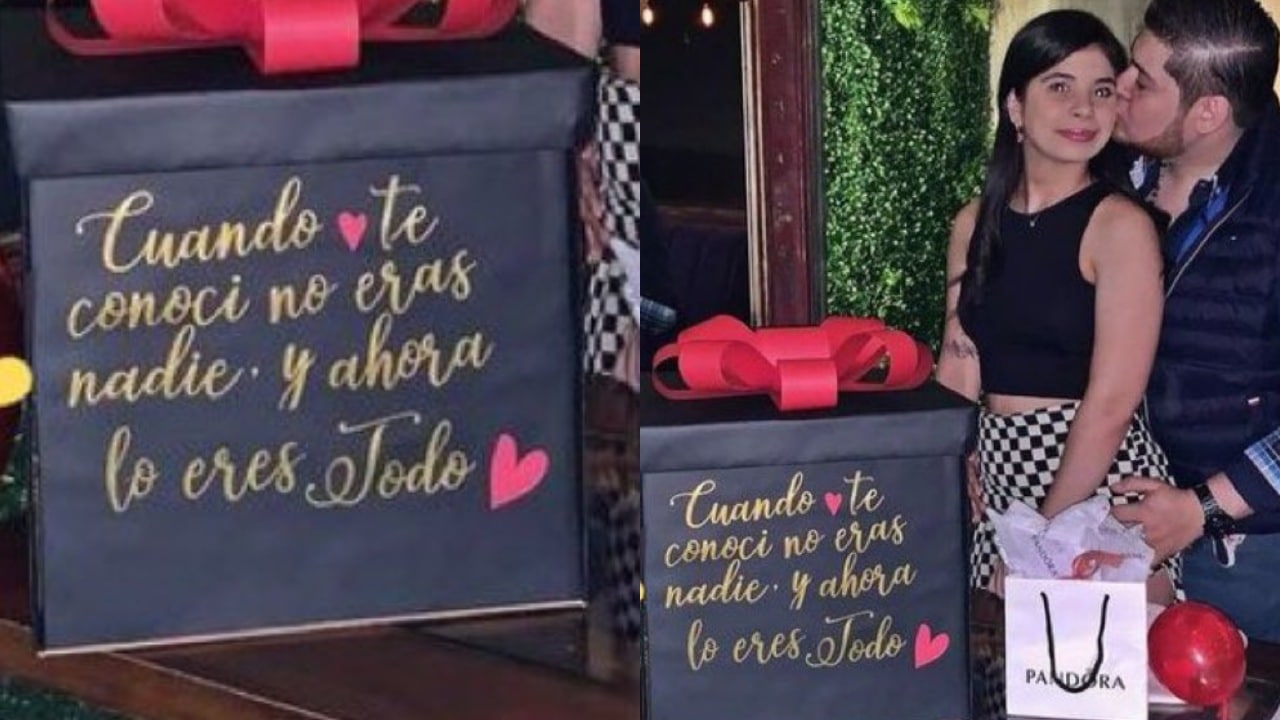 Caja de regalo; ‘Cuando te conocí no eras nadie’ Mensaje ‘amoroso’ desata polémica en redes sociales