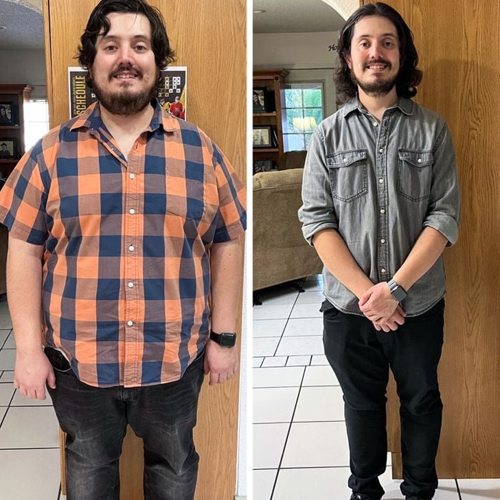 hombre antes y después de bajar de peso ;15 Personas que tuvieron un 'glow up' de ensueño y ahora se sienten mejor con ellos mismos