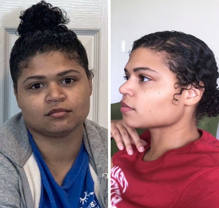 girl showing her before and after losing weight; 15 people who had a dream glow up and now feel better about themselves