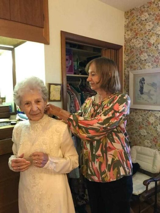 Grandparents celebrate 77 years of being married with a wedding 