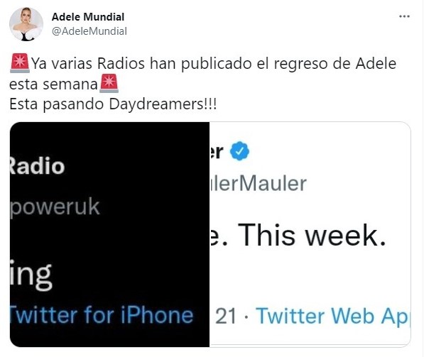 Tuits sobre Adele podría regresar a la escena musical con el disco '30'