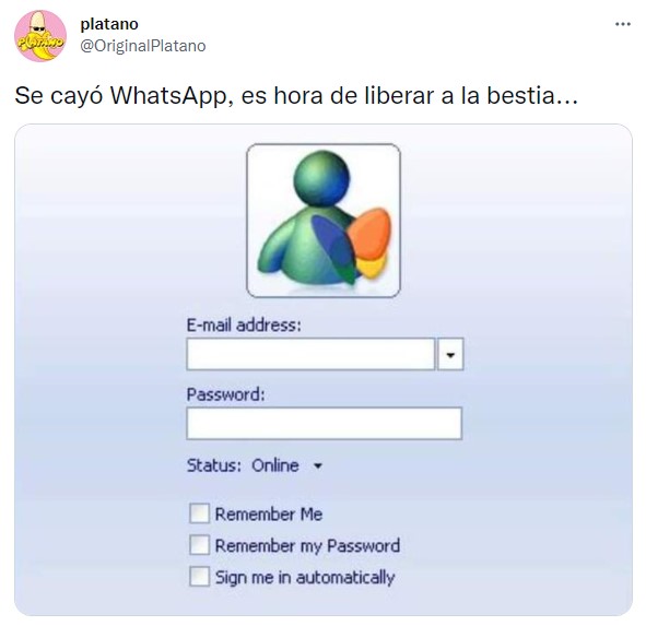 Memes sobre la caída de facebook