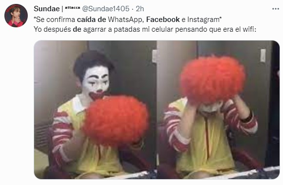 Memes sobre la caída de facebook