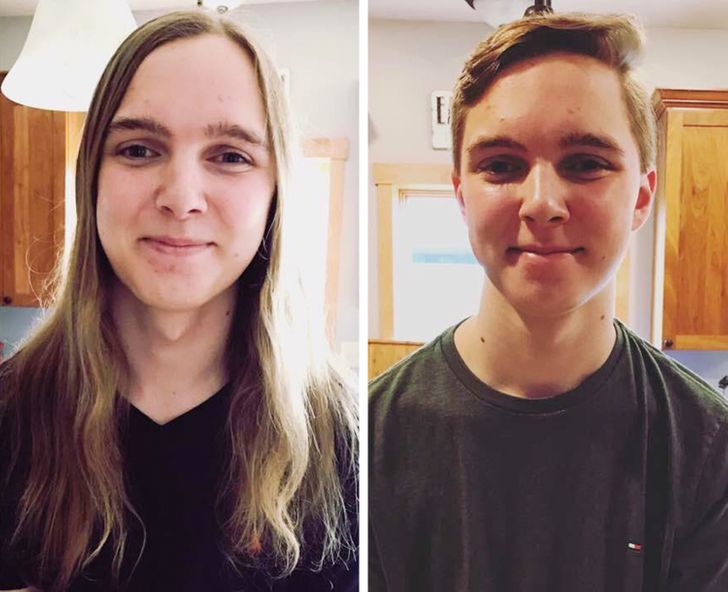 Guy Before And After Cutting His Hair; 15 Hair Changes That Will Inspire You To Do Your Own