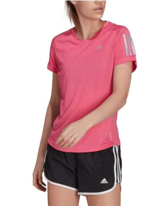  Playera deportiva adidas color rosa 