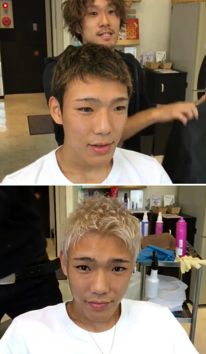 Changes before and after people who went to the stylist 